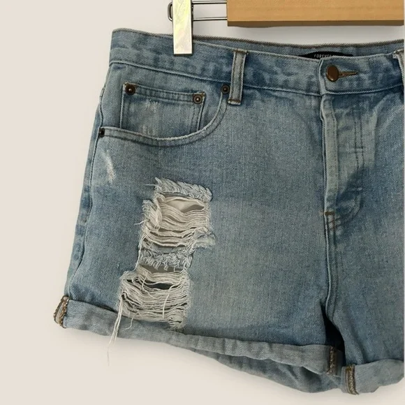 Forever 21 Distressed Denim Shorts - Picture 3 of 8